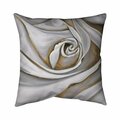 Fondo 26 x 26 in. White Rose Closeup-Double Sided Print Indoor Pillow FO2794154